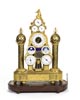 A unique and highly important Republican gilt bronze and polychrome enamel automata clock conceived and made by Francois-Joseph Hartmann